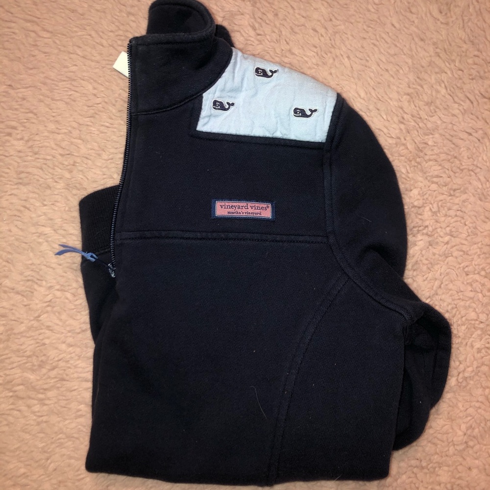 Light Blue/Navy Vineyard Vines Quarter ZIP